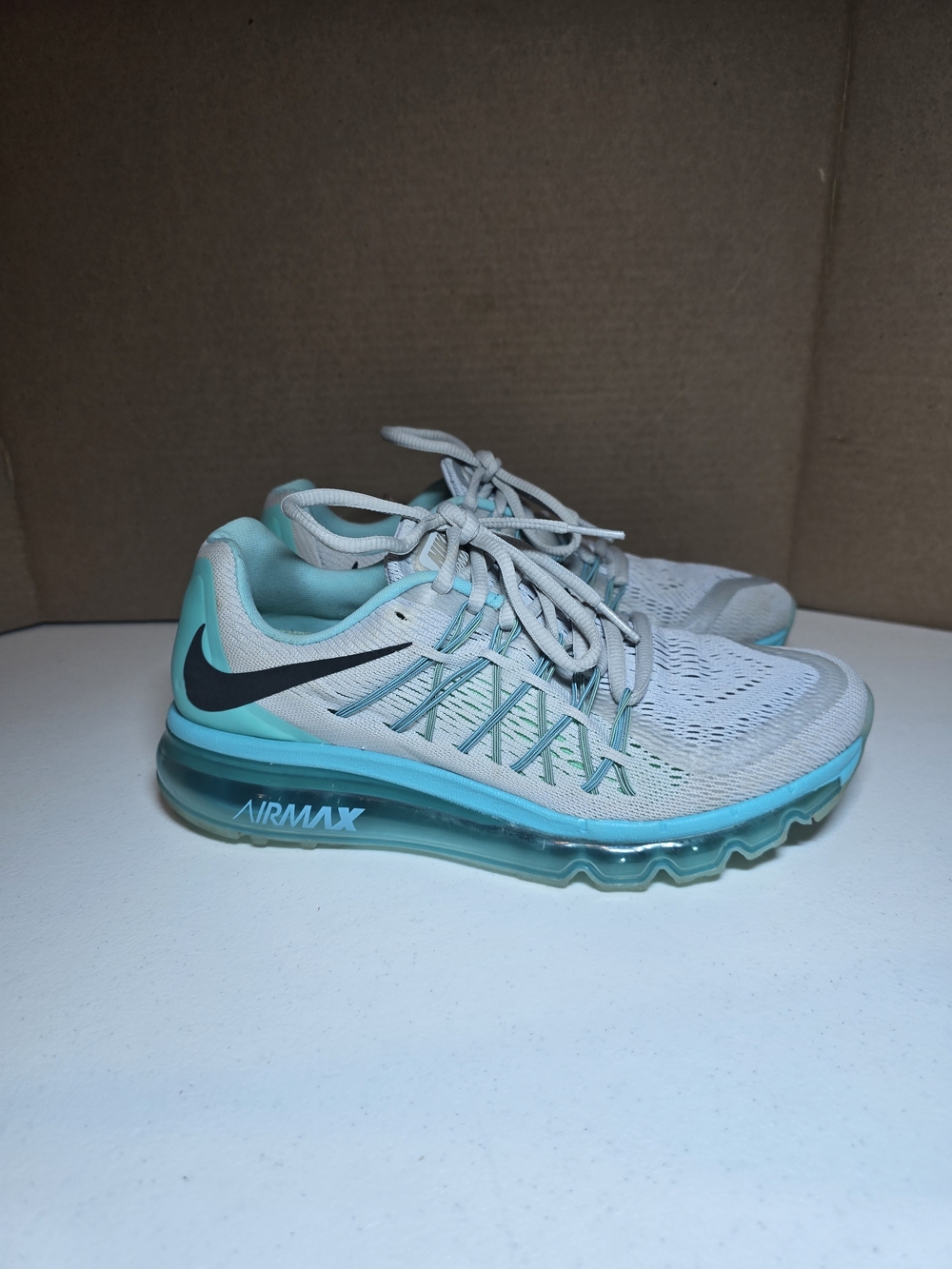Nike Women’s Size 8.5 Air Max Running Shoes - Light Grey/Teal